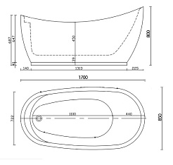 Gemy Акриловая ванна G9242 – фотография-4